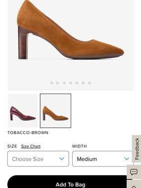 Cole Haan Women’s Grand Ambition Angelica Pump- Tobacco-Brown Suede.